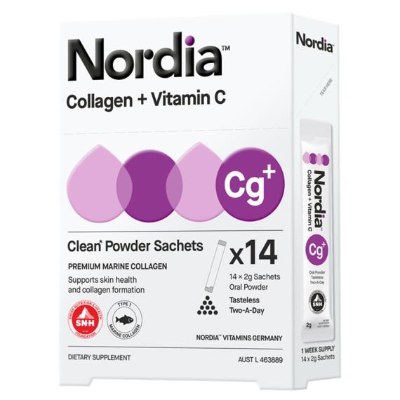 Buy Nordia Collagen Plus Vitamin C Clean Unflavoured Powder 14 Pack Online Pharmacy Direct AU