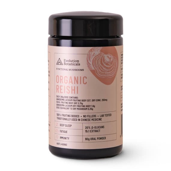 Evolution Botanicals Organic Reishi 90g for immunity and stress support - Pharmacy Direct