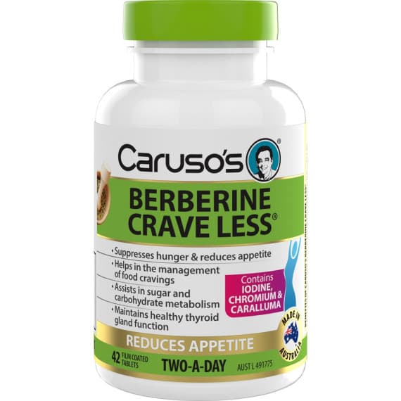 Buy Carusos Berberine Crave Less Tablets 42 Online Pharmacy Direct AU