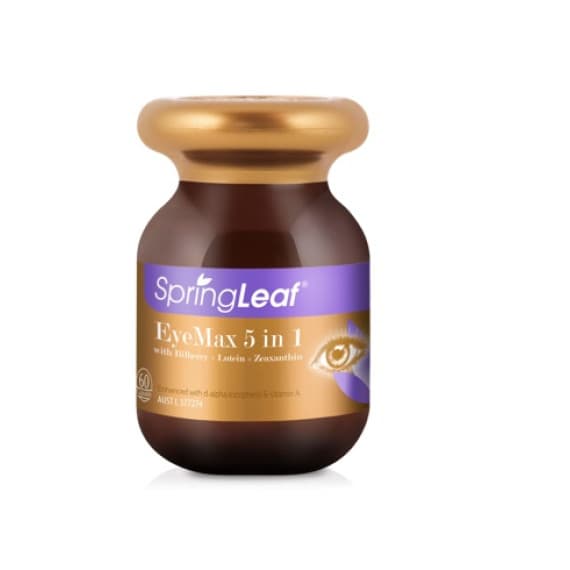 Buy SpringLeaf EyeMax 5 in 1 with Bilberry Plus Lutein Plus Zeaxanthin 60 Tablets Online Pharmacy Direct AU
