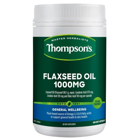 Buy Thompsons Flaxseed Oil 1000mg 400 Vegi Capules Online Pharmacy Direct AU