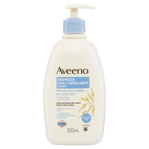 Buy Aveeno Dermexa Daily Emollient Fragrance Free Body Cream 500mL Online Pharmacy Direct AU