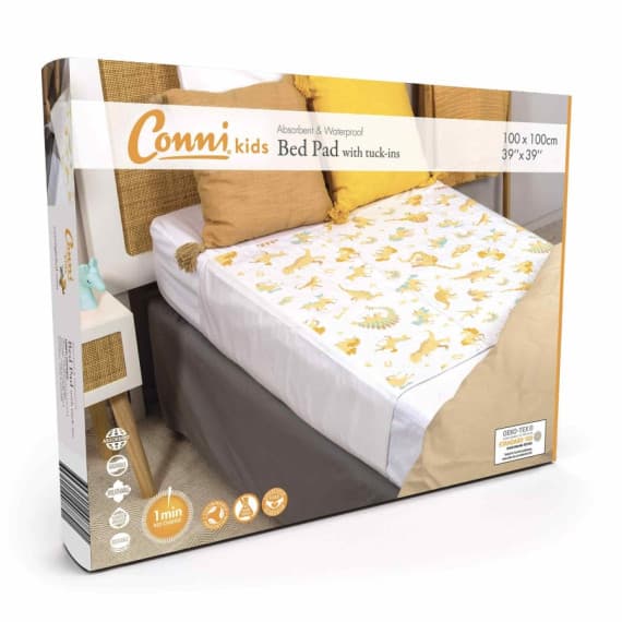 Buy Conni Kids Bed Pad With Tuck In Unicorn And Dinosaur Print Online Pharmacy Direct AU
