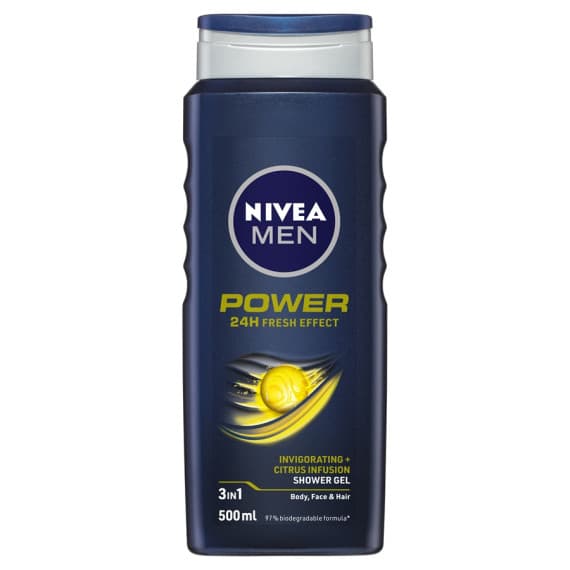 Nivea Men Power Fresh Shower Gel 500ml Invigorates Skin – Pharmacy Direct