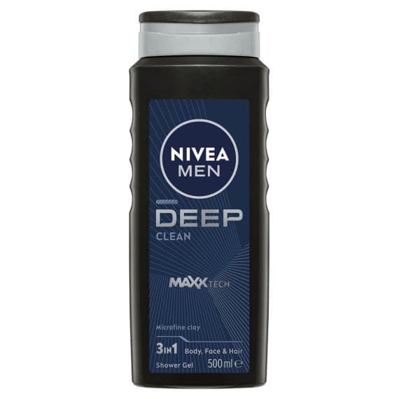 Nivea Men Deep Clean Shower Gel 500ml for refreshing, purifying cleanse – Pharmacy Direct