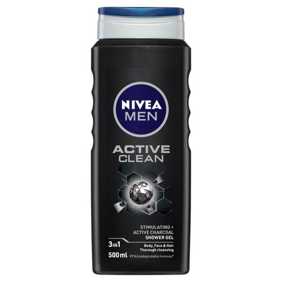Nivea Men Silver Protect Shower Gel 500ml – antibacterial body wash for lasting freshness at Pharmacy Direct