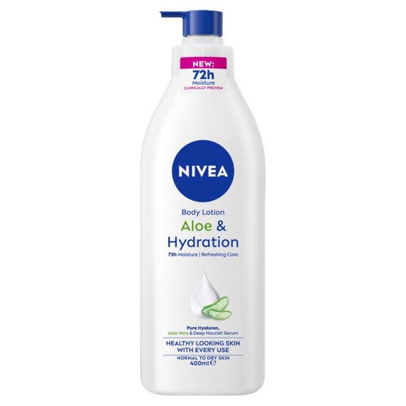 Nivea Aloe and Soothing Body Lotion 400ml – deeply hydrating and refreshing skin care at Pharmacy Direct