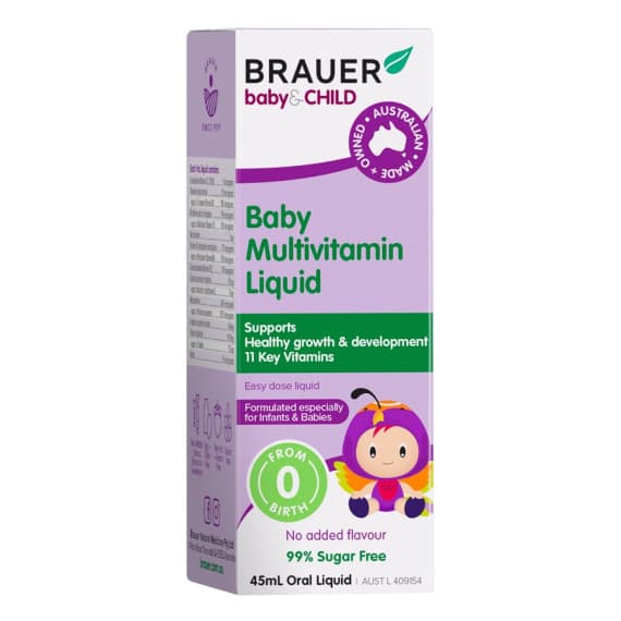 Brauer Baby & Child Liquid Multivitamin 45ml available at Pharmacy Direct