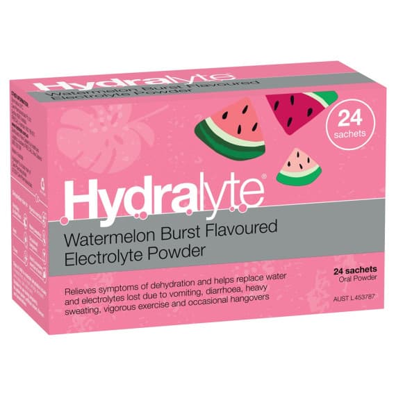 Hydralyte Watermelon Burst Flavoured Electrolyte Powder – Fast hydration and energy – Pharmacy Direct