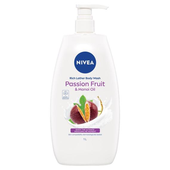 Nivea Passion Fruit and Monoi Oil Body Wash 1L – Hydrating Cleanser Online at Pharmacy Direct
