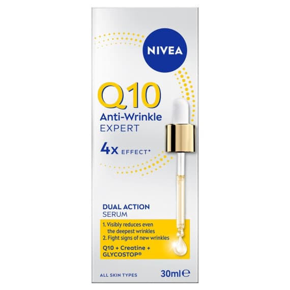 Nivea Q10 Dual Action Serum reduces wrinkles and firms skin – Pharmacy Direct