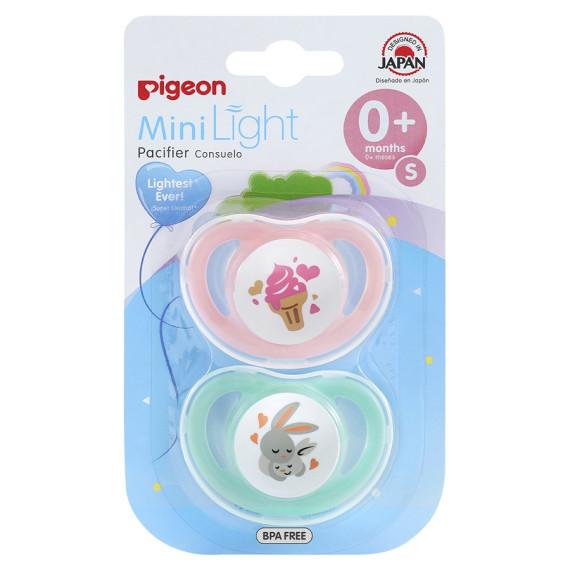 Pigeon Minilight Pacifier Twin Pack S for soothing babies at Pharmacy Direct