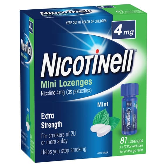 Nicotinell Mini Lozenge 4mg 81 Pack Nicotine Relief Product at Pharmacy Direct