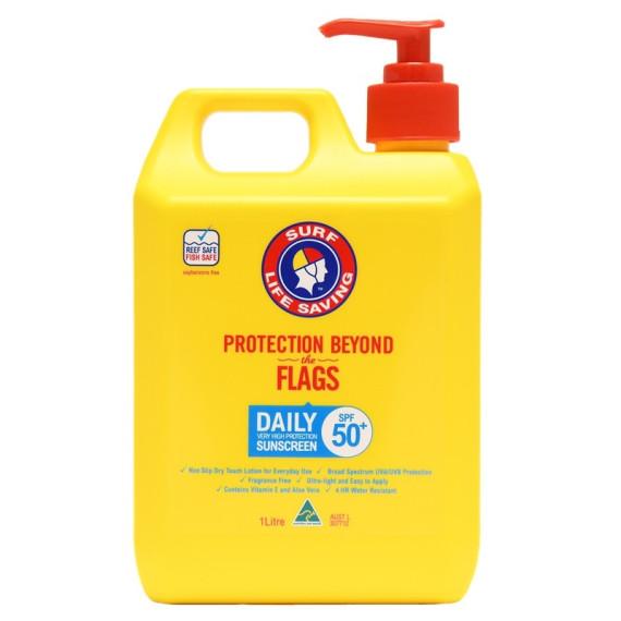 Buy Surf Life Saving Australia Sunscreen SPF50 Plus Daily Pump 1L Online Pharmacy Direct AU