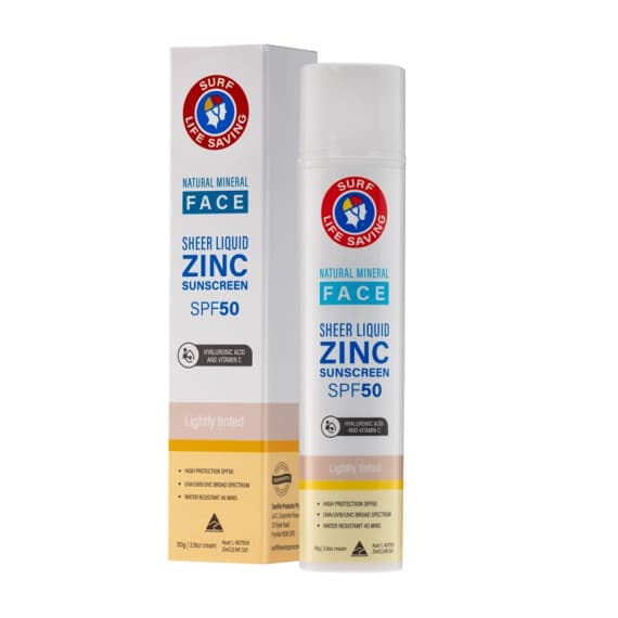 Buy Surf Life Saving Australia Suncreen Zinc Face SPF50 Pump Lightly Tinted 110g Online Pharmacy Direct AU