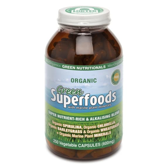 Green Nutritionals GreenSuperFoods 250 Capsules for daily energy and immune support – Pharmacy Direct