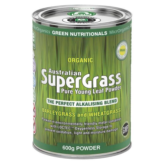 Green Nutritionals Organic Supergrass 600g Powder for energy and detox – Shop at Pharmacy Direct