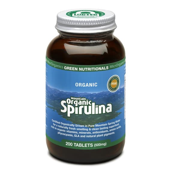 Green Nutritionals Organic Spirulina 200 Tablets – Natural energy and immune support – Shop at Pharmacy Direct