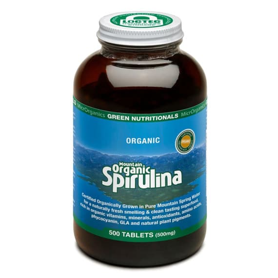 Green Nutritionals Organic Spirulina 500 Tablets – Boost energy and support immunity – Pharmacy Direct