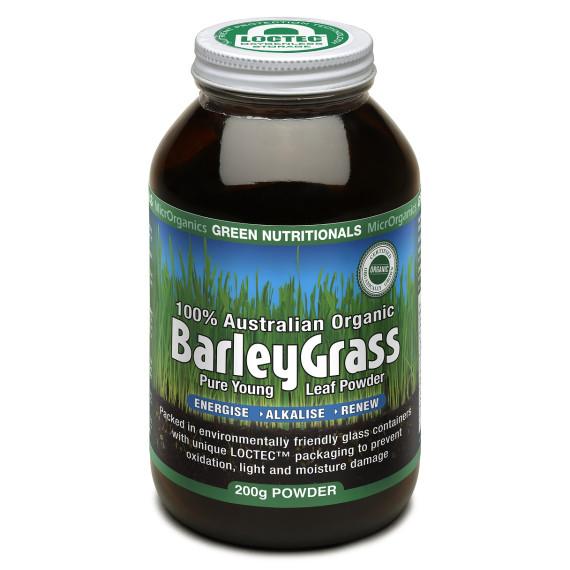 Green Nutritionals Organic Barleygrass 200g Powder for detox and vitality – Pharmacy Direct