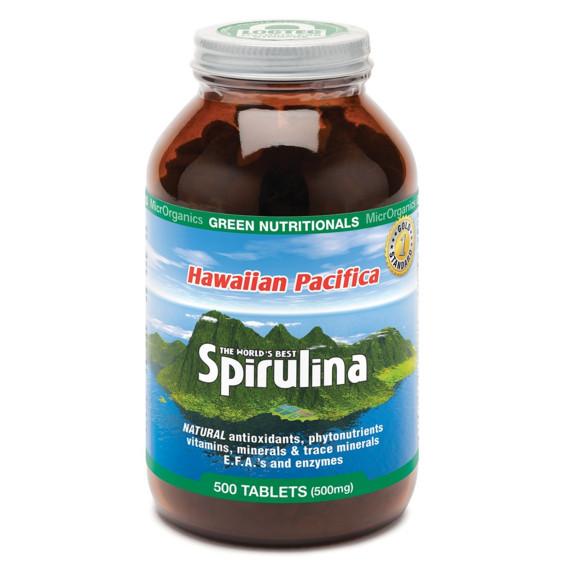 Green Nutritionals Pacifica Spirulina 500 Tablets for energy and immune support – Pharmacy Direct
