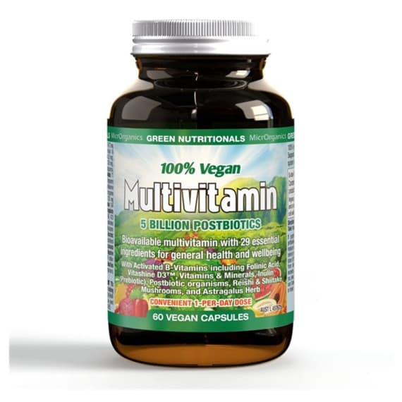 Green Nutritionals Vegan Multivitamin 60 Capsules for energy and immune support – Pharmacy Direct