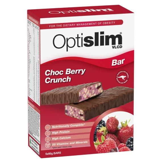 Optislim VLCD Choc Berry Crunch Bar 5x60g for Weight Loss – Available at Pharmacy Direct