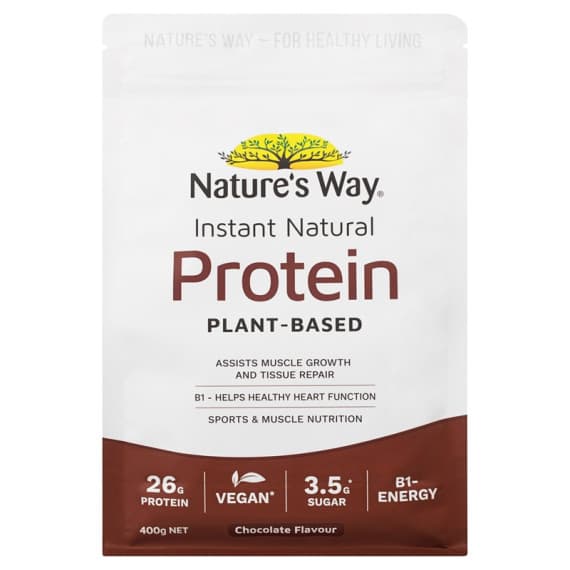 Buy Natures Way Instant Natural Protein Plant Based Chocolate 400g Online Pharmacy Direct AU