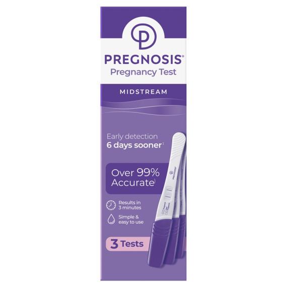 Buy Pregnosis Midstream Pregnancy Test  3 Pack Online Pharmacy Direct AU