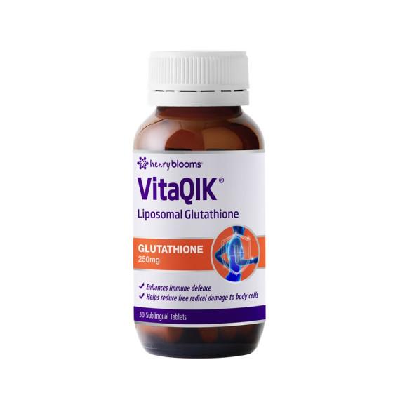 Buy Henry Blooms VitaQIK Glutathione 250mg 30 Tablets Online Pharmacy Direct AU