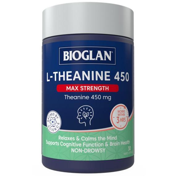 Buy Bioglan L Theanine 450 Max Strength Capsules 30 Online Pharmacy Direct AU