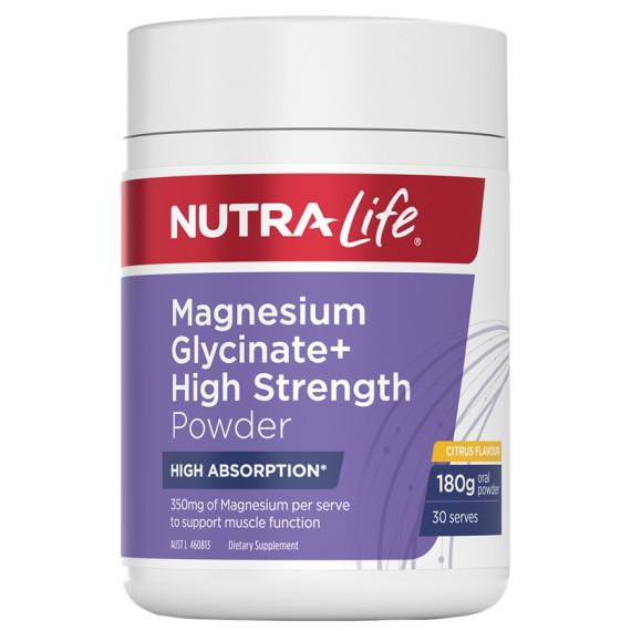 Buy Nutra Life Magnesium Glycinate Plus High Strength Powder Citrus 180g Online Pharmacy Direct AU