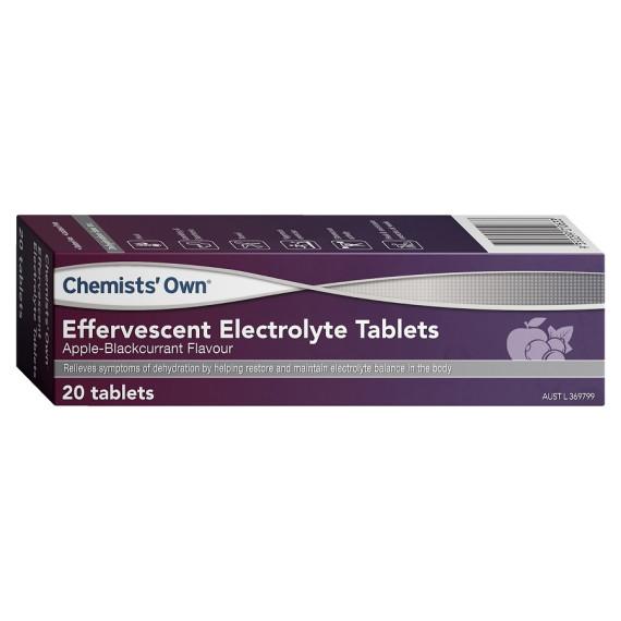 Chemists Own Effervescent Electrolyte Apple Blackcurrant 20 Tablets