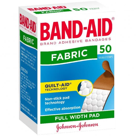 Buy Band Aid Fabric Strips 50 Pack Online Pharmacy Direct AU
