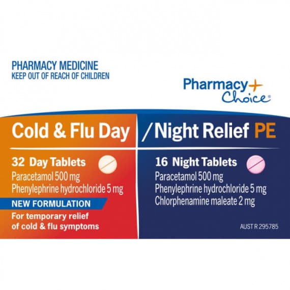 Pharmacy Choice Cold and Flu Day and Night PE 48 Tablets