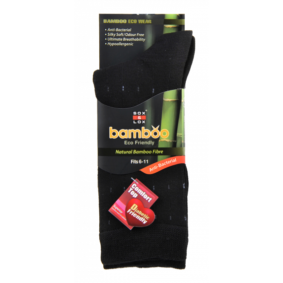 Buy Sox and Lox Mens Business Diabetic Friendly Bamboo Socks Black Size 6 to 11 Online Pharmacy Direct AU