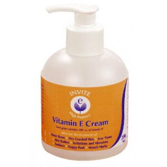 Invite E Cream 200g pump vitamin E skin moisturiser – Pharmacy Direct