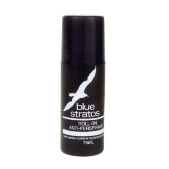 Blue Stratos Antiperspirant Roll-On 75ml for all-day sweat protection - Pharmacy Direct