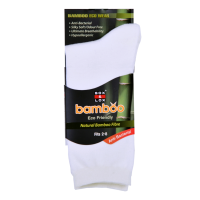 Sox & Lox Ladies Everyday Diabetic Friendly (Bamboo) Socks White (Size 2 - 8)