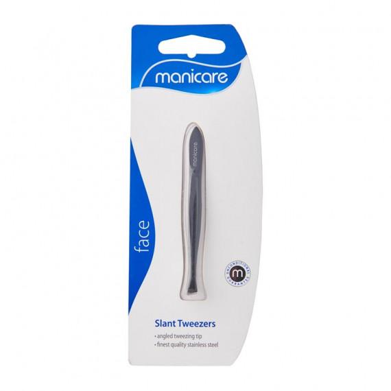 Manicare Slant Tweezers Black professional eyebrow shaping – Pharmacy Direct
