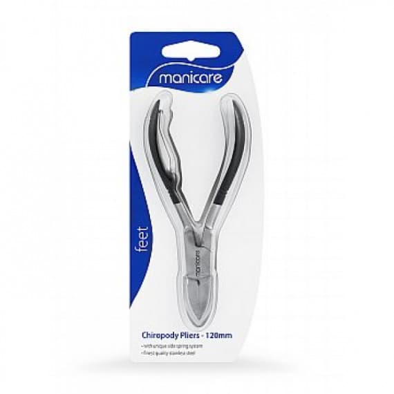 Manicare Chiropody Pliers 120mm with side spring for strong, precise nail care at Pharmacy Direct