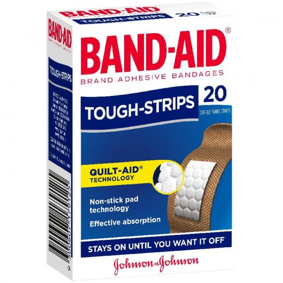 Band Aid Tough Strips Regular 20 Pack