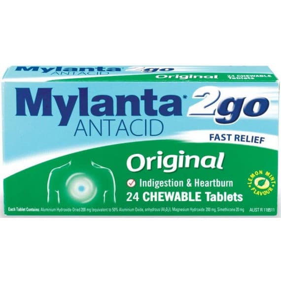 Mylanta 2Go Original Chewable Tablets at Pharmacy Direct