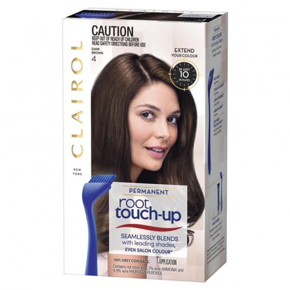 Clairol Root Touch-Up 4 Dark Brown hair colour solution at Pharmacy Direct