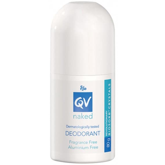 Ego QV Naked Deodorant Roll-On 80g for gentle underarm care - Pharmacy Direct