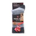Sox and Lox Everyday Diabetic Friendly Wool Socks Dark Grey 3 Toned  Size 2 to 8
