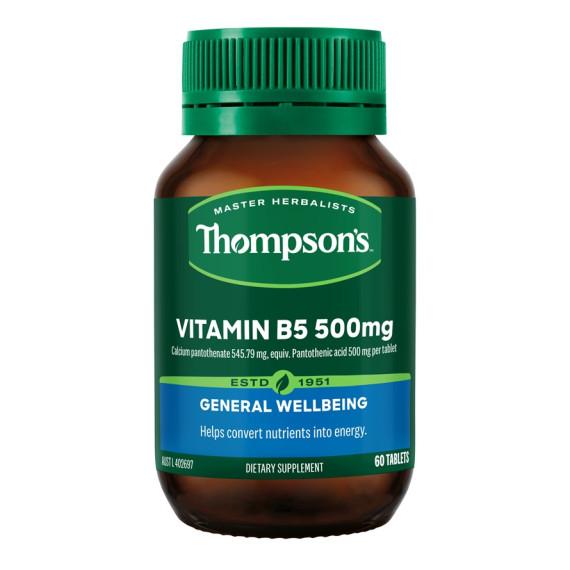 Thompsons Vitamin B5 500mg 60 Tablets Online at Pharmacy Direct