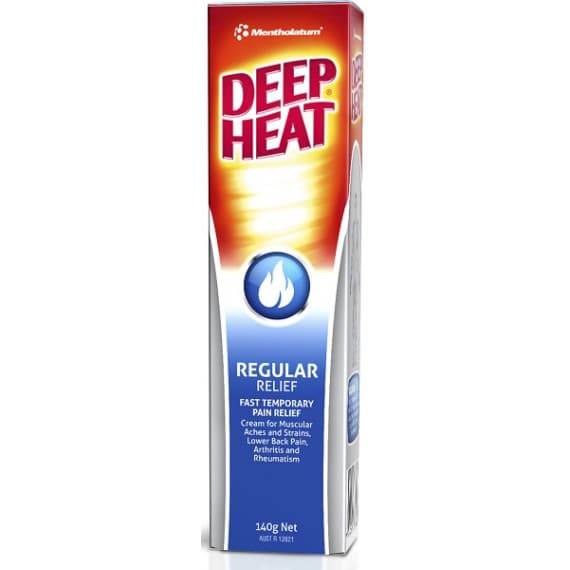Deep Heat Regular Rub 140g pain relief cream for sore muscles – Pharmacy Direct