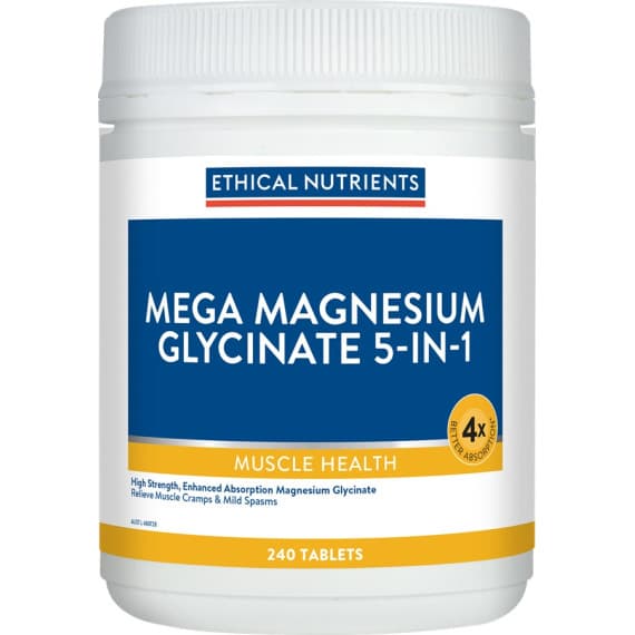 Buy Ethical Nutrients Mega Magnesium Glycinate 5 in 1 240 Tablets Online Pharmacy Direct AU
