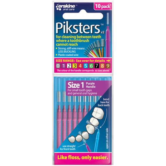 Piksters Size 1 Purple 10 Pack